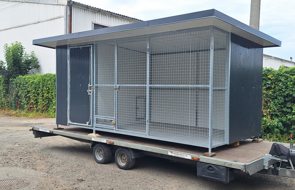 Kotec+skladík- oceľová konštrukcia pozink+ purpanel